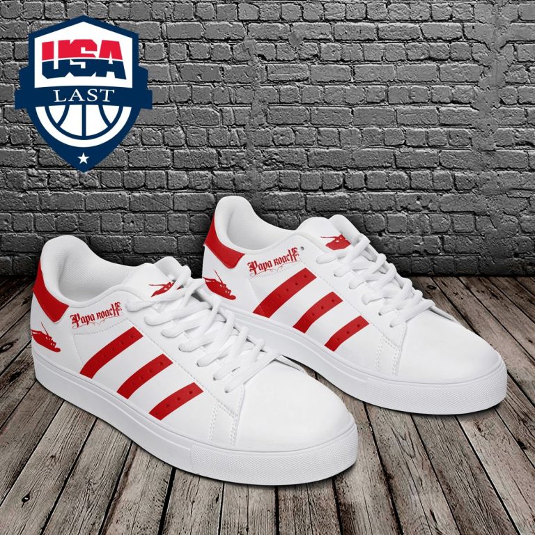 Papa Roach Red Stripes Stan Smith Low Top Shoes - Nice photo dude