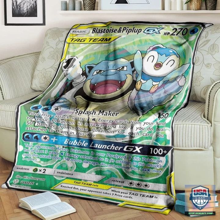 Pokémon Blastoise & Piplup-Gx Soft Blanket, Quilt And Woven Blanket – Usalast