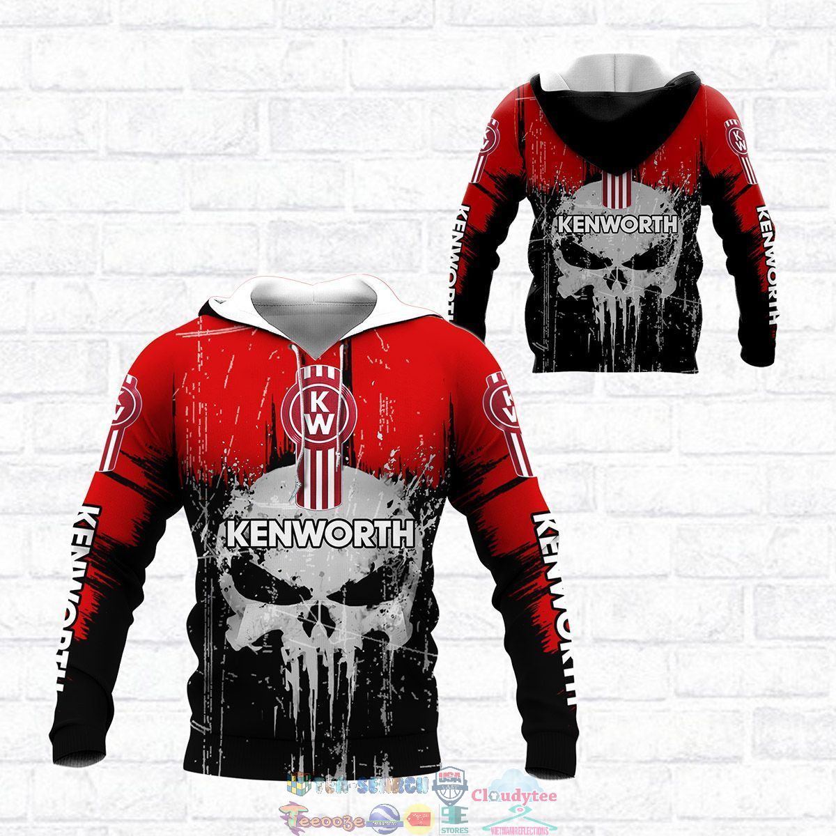 Kenworth Skull ver 1 3D hoodie and t-shirt – Saleoff