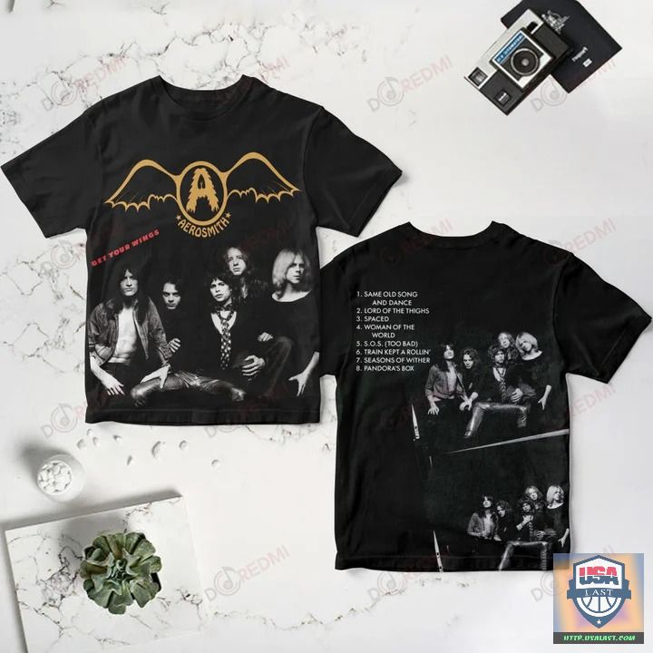 Aerosmith Get Your Wings Album Cover 3D T-Shirt – Usalast
