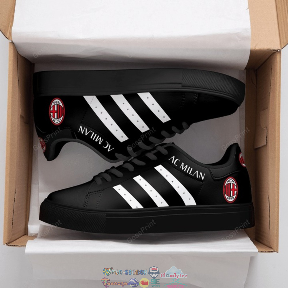 AC Milan White Stripes Style 2 Stan Smith Low Top Shoes – Saleoff
