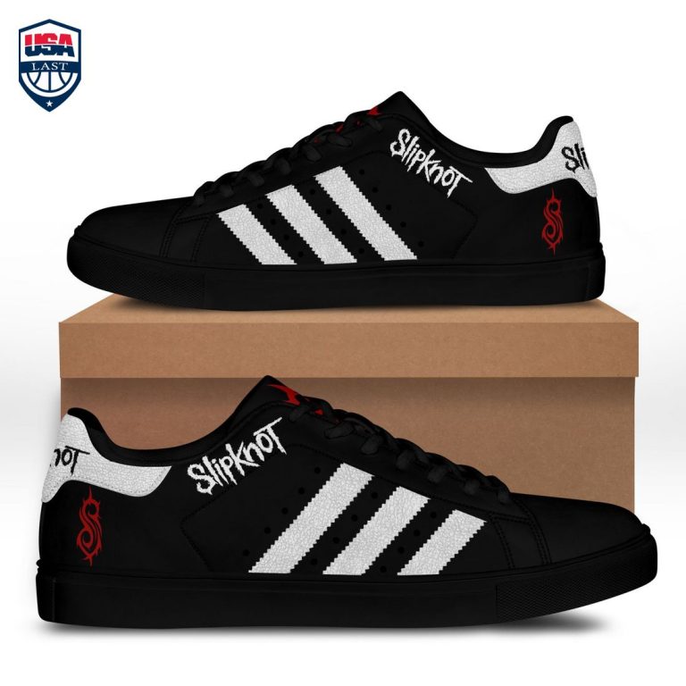 Slipknot White Stripes Stan Smith Low Top Shoes - Elegant and sober Pic