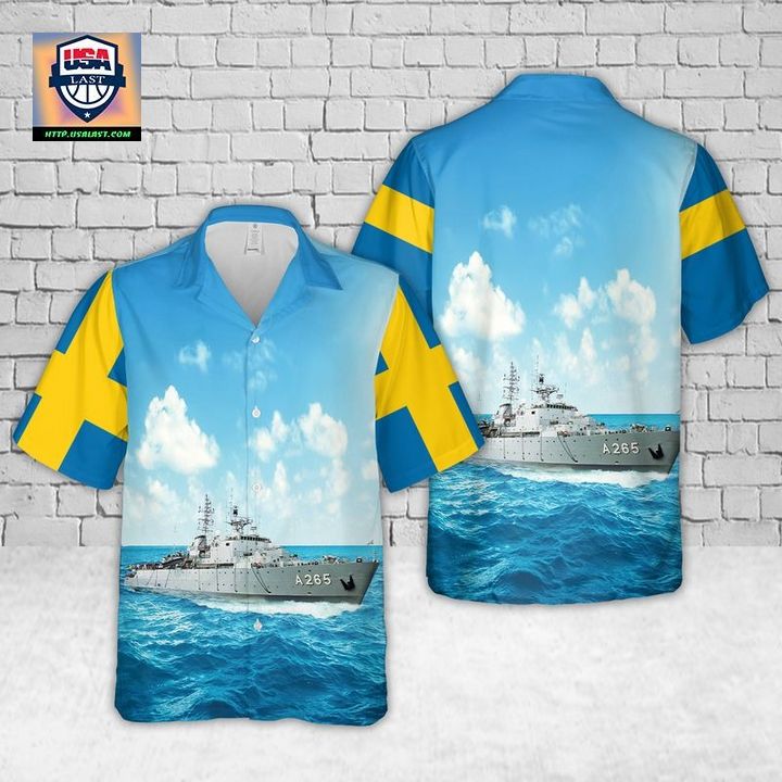 Swedish Navy HSwMS Visborg A265 Hawaiian Shirt - You tried editing this time?