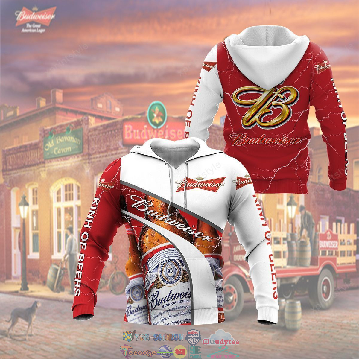 Budweiser Beer ver 8 3D hoodie and t-shirt – Saleoff