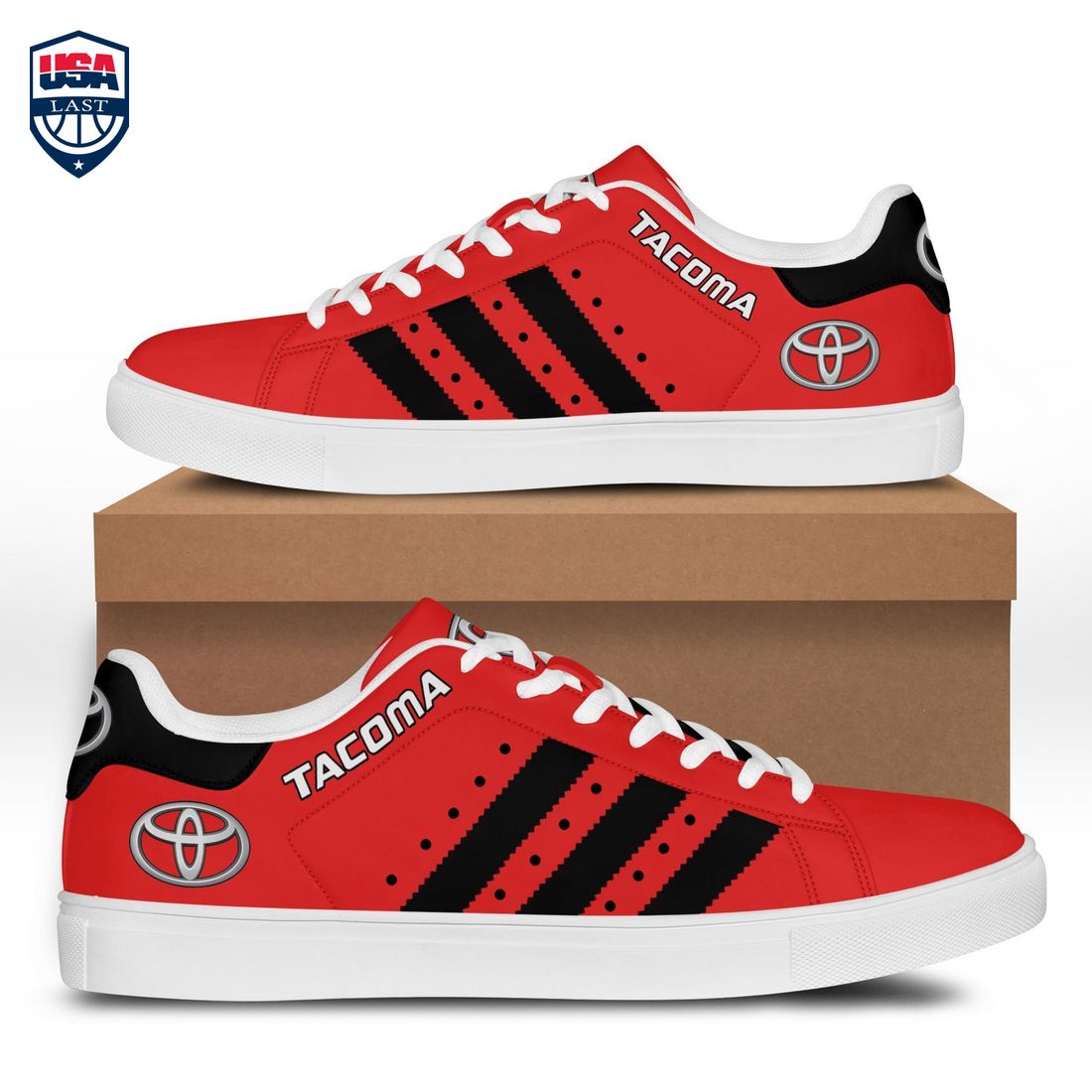 Toyota Tacoma Black Stripes Style 3 Stan Smith Low Top Shoes – Saleoff