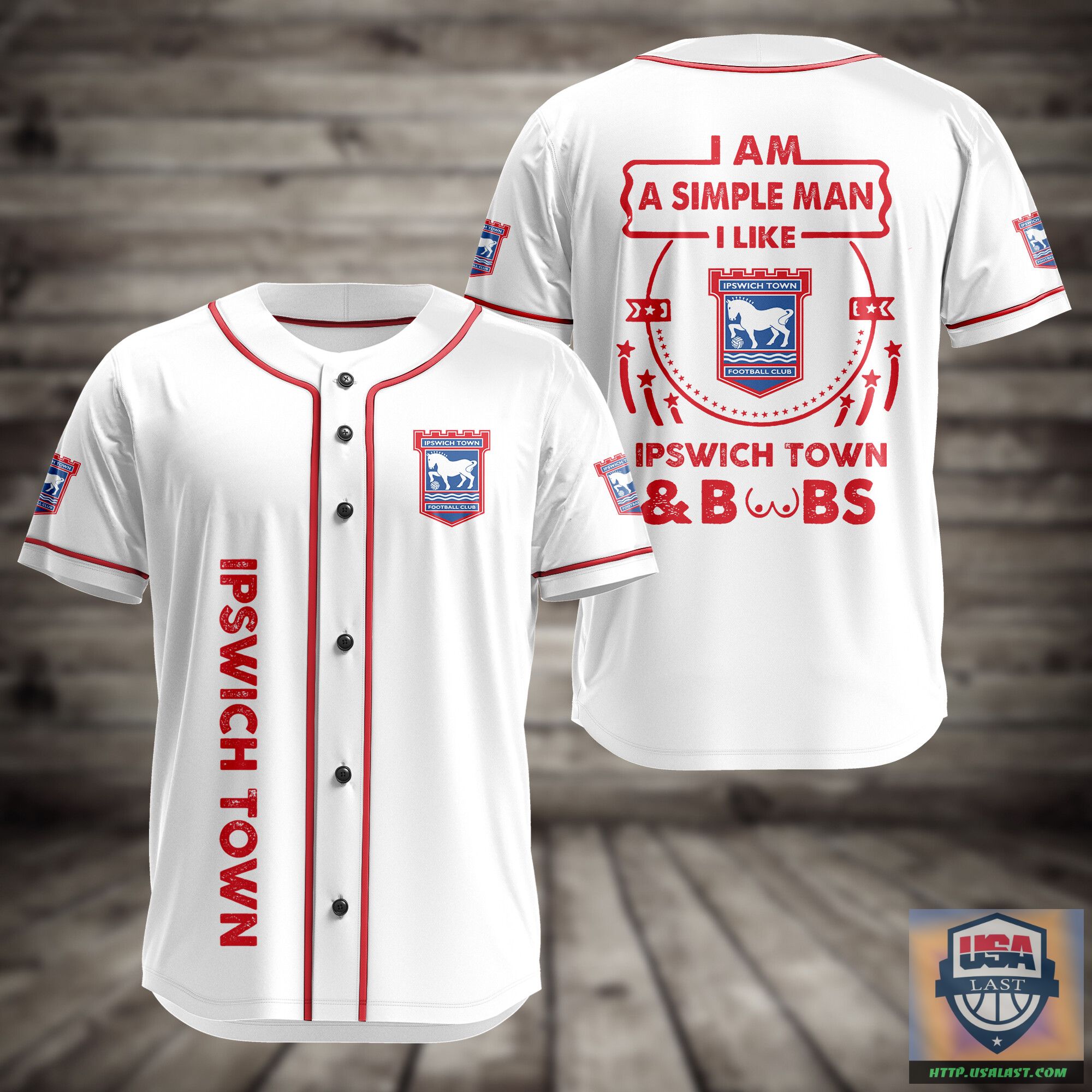 I Am Simple Man I Like Ipswich Town And Boobs Baseball Jersey – Usalast