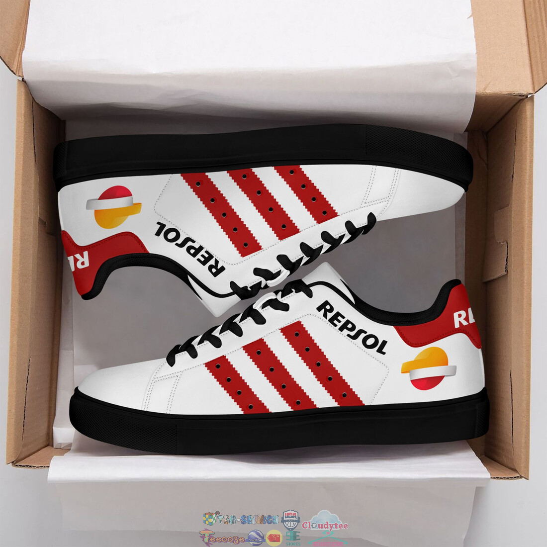 Repsol Honda Red Stripes Stan Smith Low Top Shoes – Saleoff