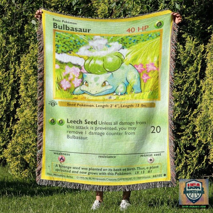 Pokemon Bulbasaur Custom Woven Blanket – Usalast