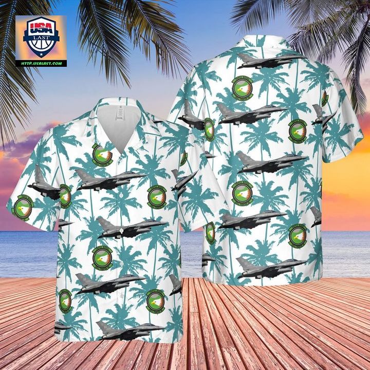 US Air Force 555th Fighter Squadron F-16C Fighting Falcon Hawaiian Shirt – Usalast
