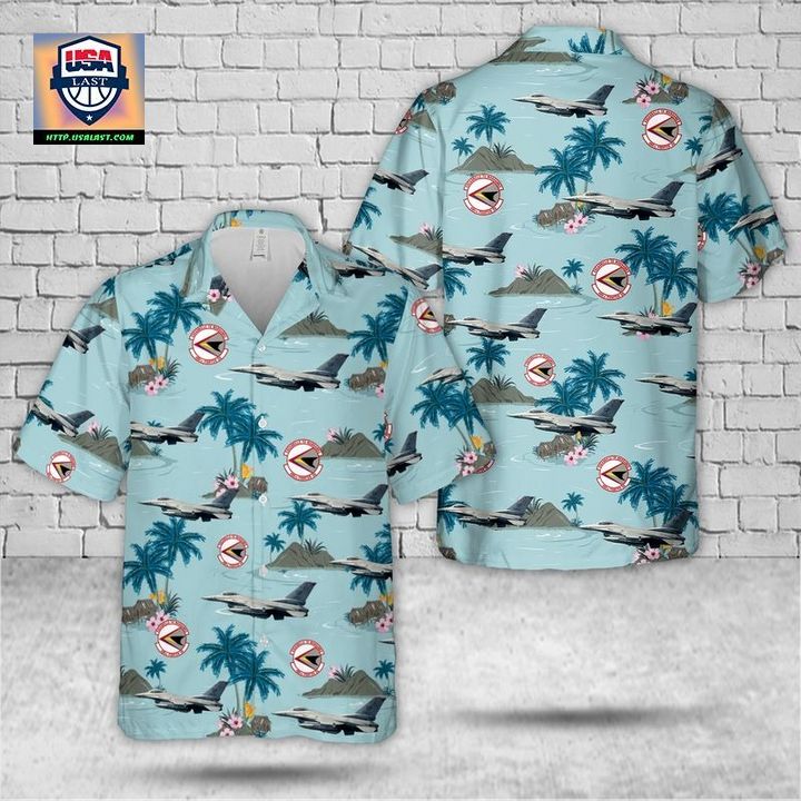US Air Force F-16 Fighting Falcon 480th Fighter Squadron Hawaiian Shirt – Usalast