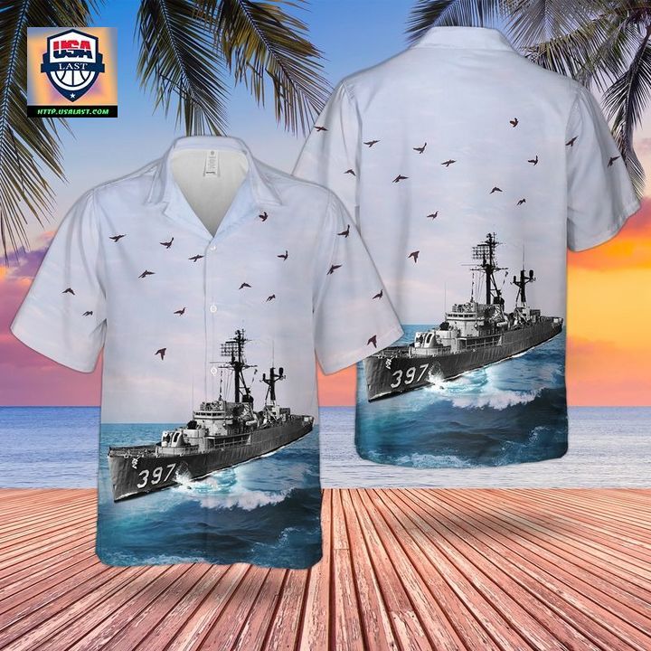 USS Wilhoite DE DER 397 U.S Navy Ship Reunions Hawaiian Shirt - You look lazy