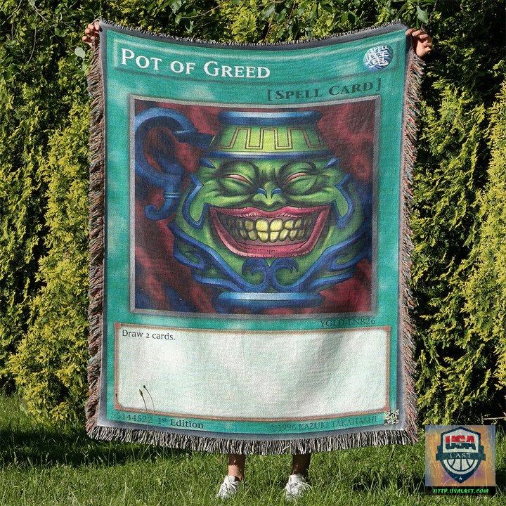 Pot Of Greed Yu-Gi-Oh! Custom Woven Blanket – Usalast
