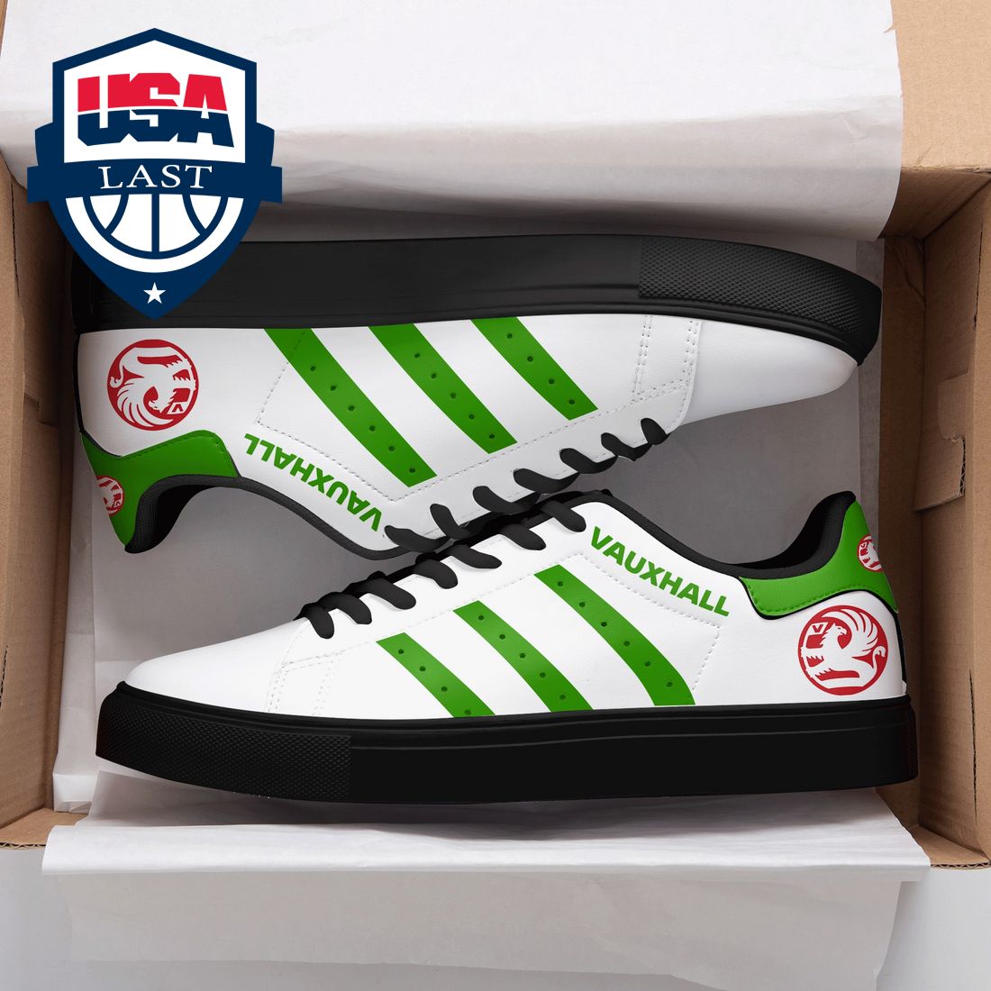 Vauxhall Green Stripes Stan Smith Low Top Shoes – Saleoff