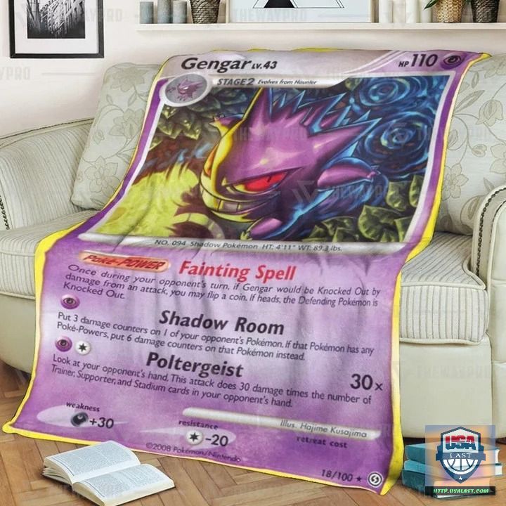Pokémon Gengar Stormfront Soft Blanket, Quilt And Woven Blanket – Usalast