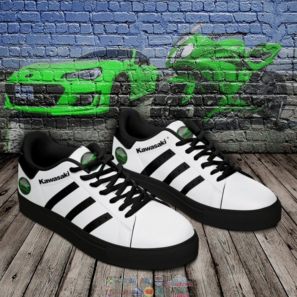 Kawasaki Black Stripes Stan Smith Low Top Shoes – Saleoff