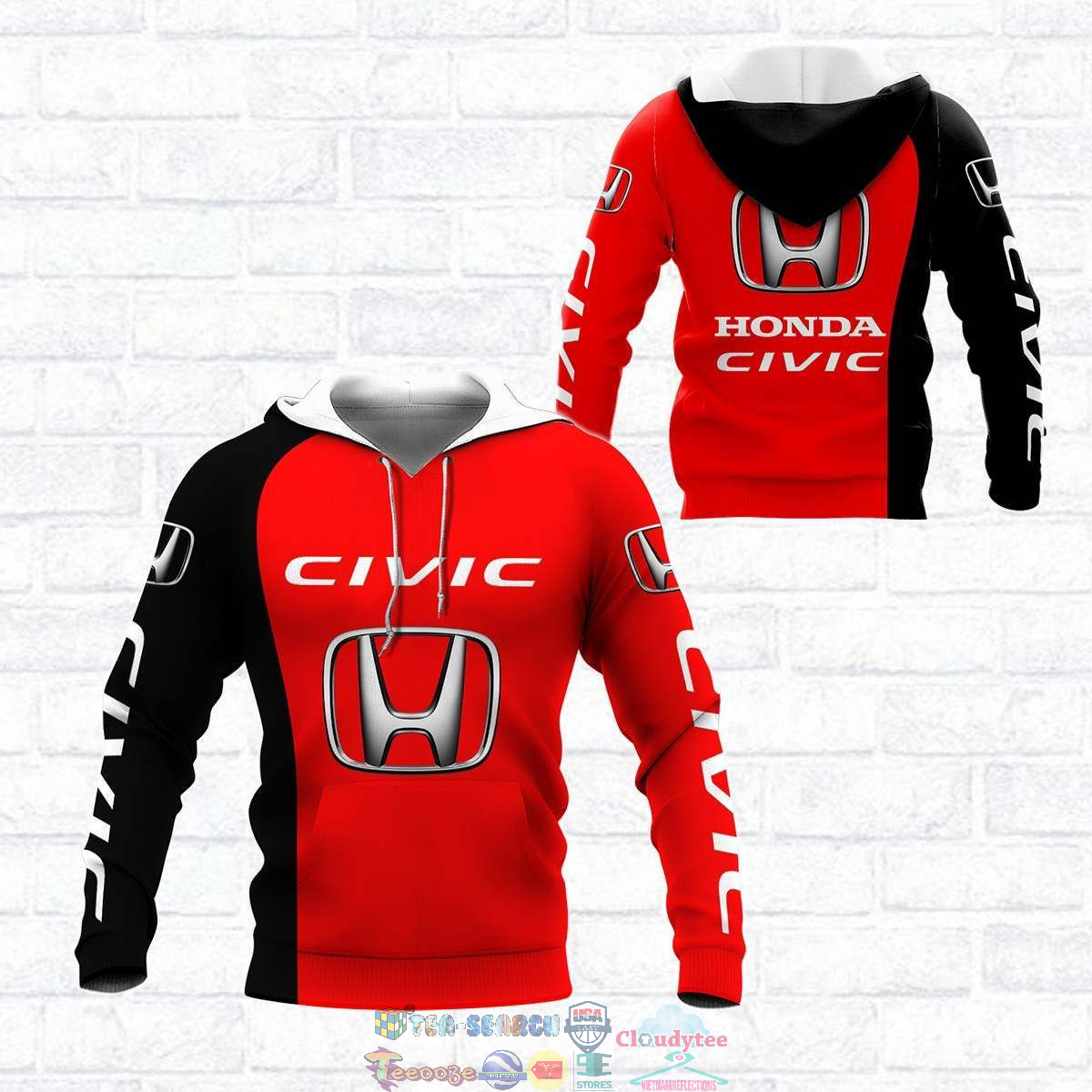 Honda Civic ver 2 3D hoodie and t-shirt – Saleoff
