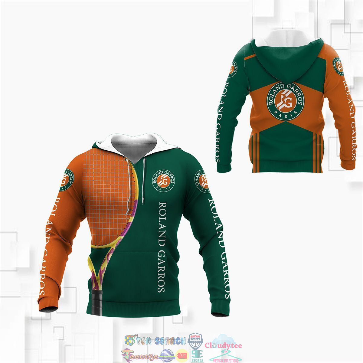 Roland-Garros ver 1 3D hoodie and t-shirt- Saleoff