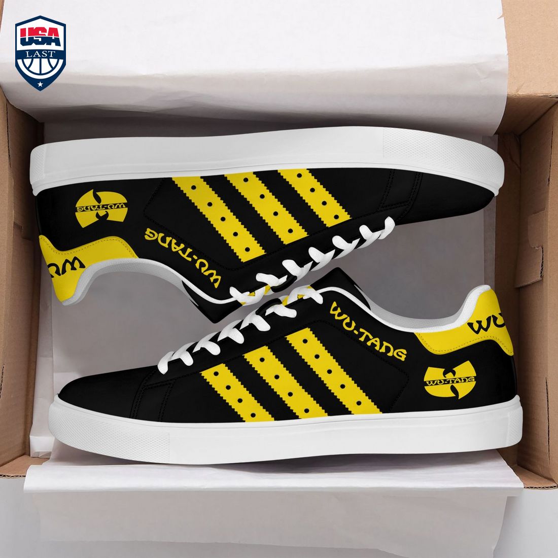 Wu-Tang Clan Yellow Stripes Stan Smith Low Top Shoes – Saleoff