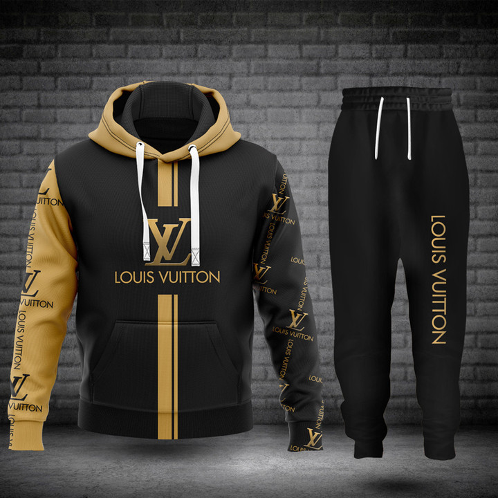 Louis Vuitton Classic Gold Hoodie Jogger Pants 96 – Usalast
