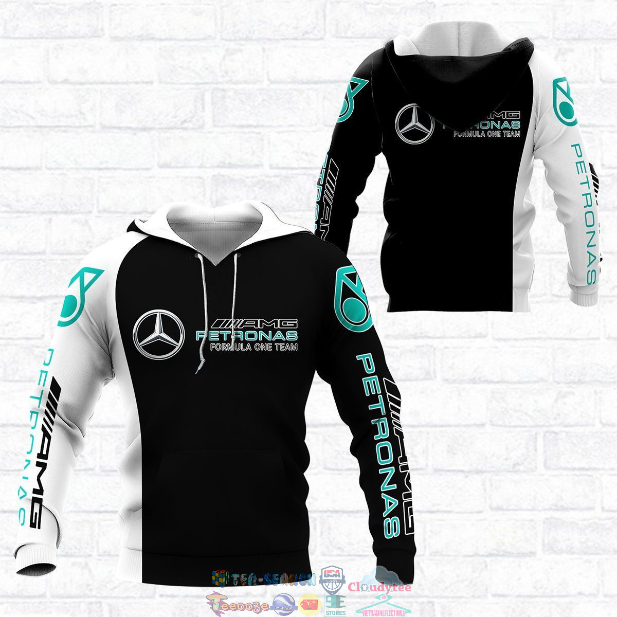 Mercedes AMG Petronas F1 Team ver 2 3D hoodie and t-shirt – Saleoff