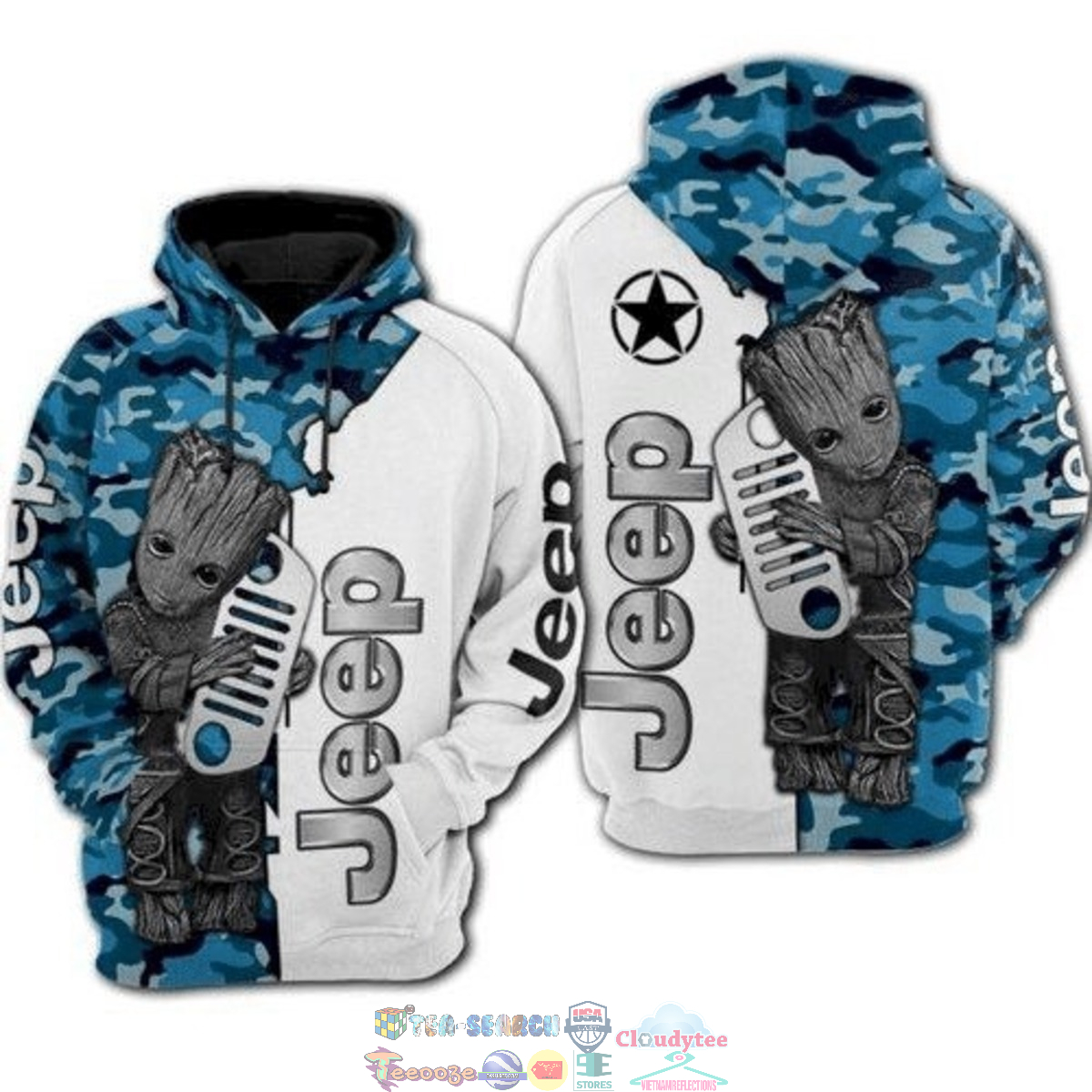 Groot Hug Jeep Camo 3D hoodie and t-shirt – Saleoff