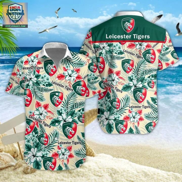 Leicester Tigers Tropical Flower Hawaiian Shirt – Usalast