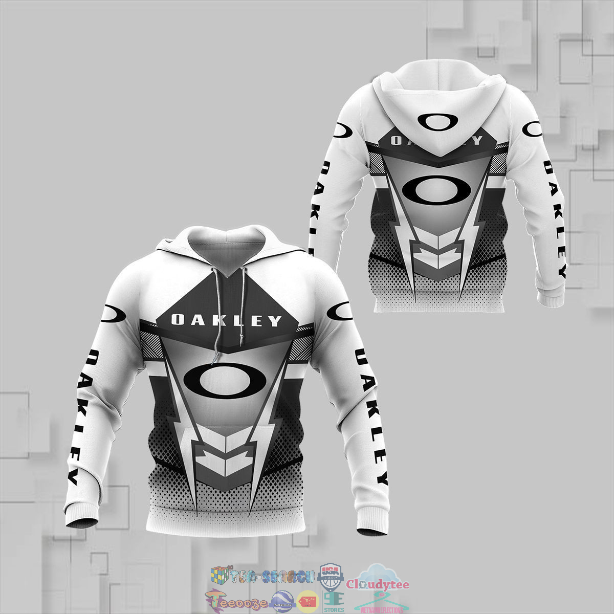 Oakley White 3D hoodie and t-shirt- Saleoff
