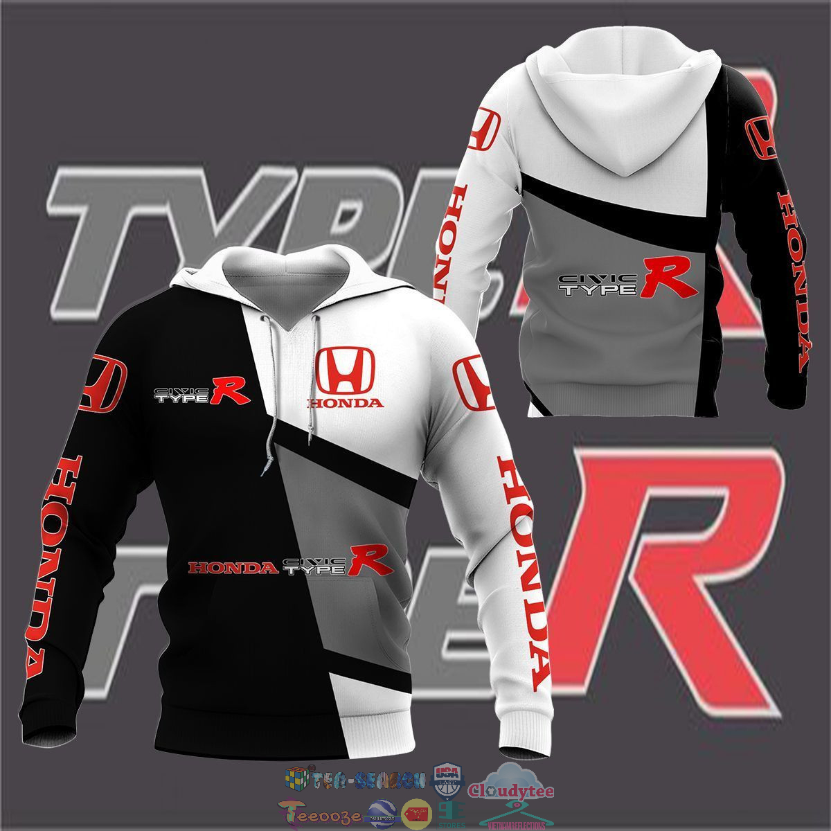 Honda Civic Type R ver 2 3D hoodie and t-shirt – Saleoff