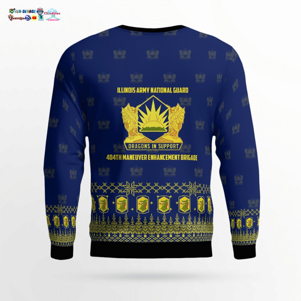 404th Maneuver Enhancement Brigade Of Illinois Army National Guard Ver 2 3D Christmas Sweater