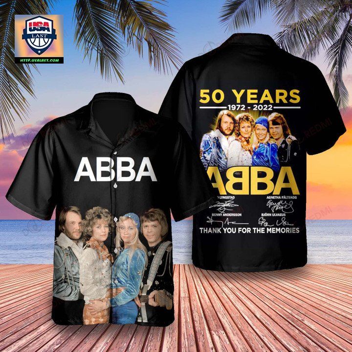 ABBA 50 Years 1972-2022 Thank You For The Memories Hawaiian Shirt – Usalast