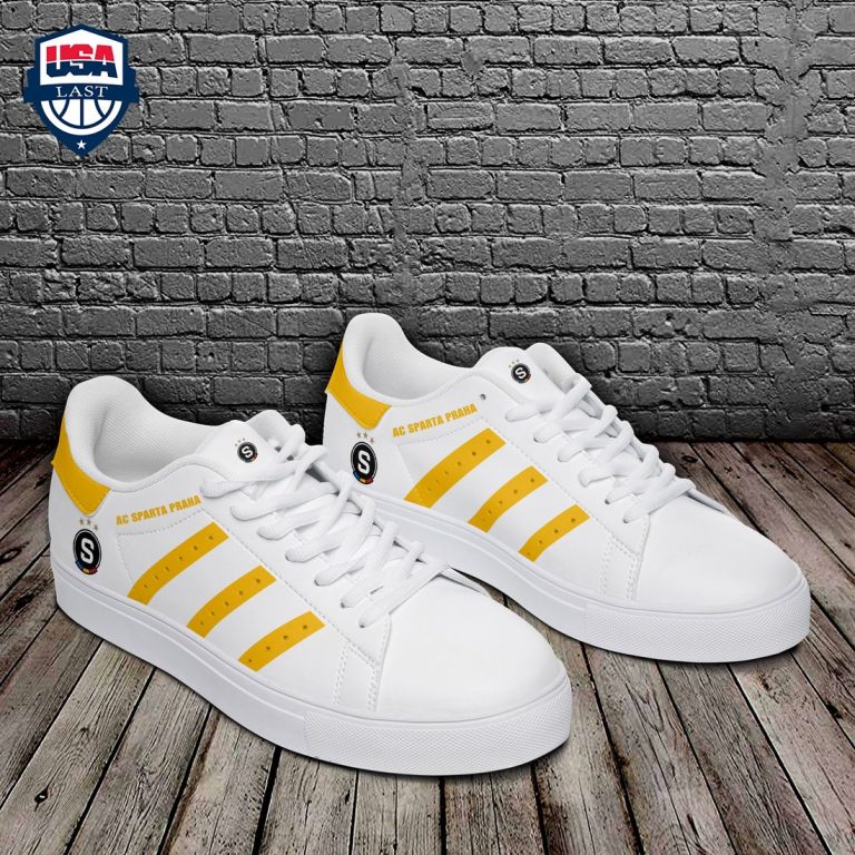 AC Sparta Praha Yellow Stripes Stan Smith Low Top Shoes - Rocking picture