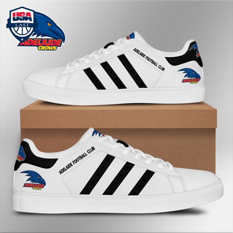 Adelaide Football Club Black Stripes Stan Smith Low Top Shoes - Cutting dash