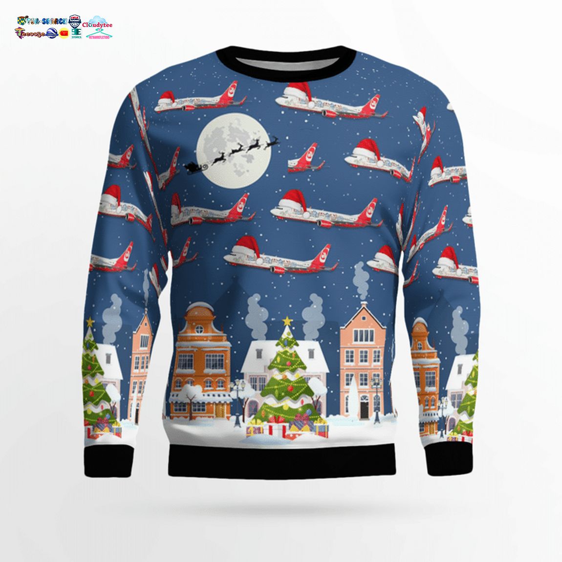 Air Berlin Boeing 737-800 Flying Home For Christmas 3D Christmas Sweater
