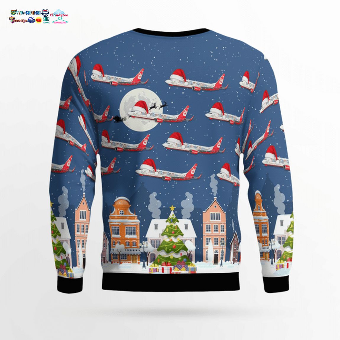 Air Berlin Boeing 737-800 Flying Home For Christmas 3D Christmas Sweater