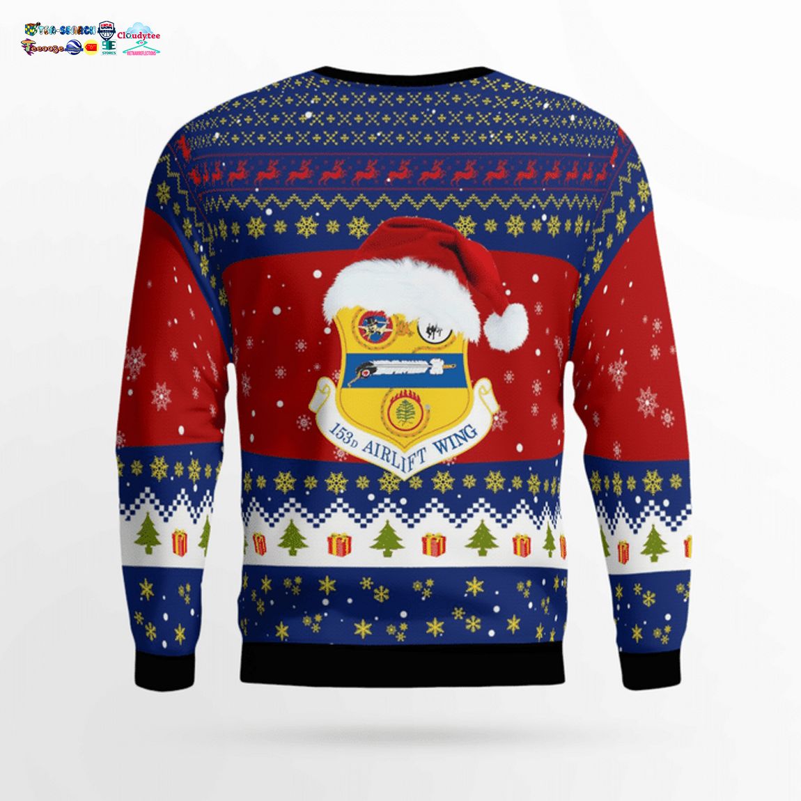 Airlift Wing Wyoming Air National Guard 3D Christmas Sweater