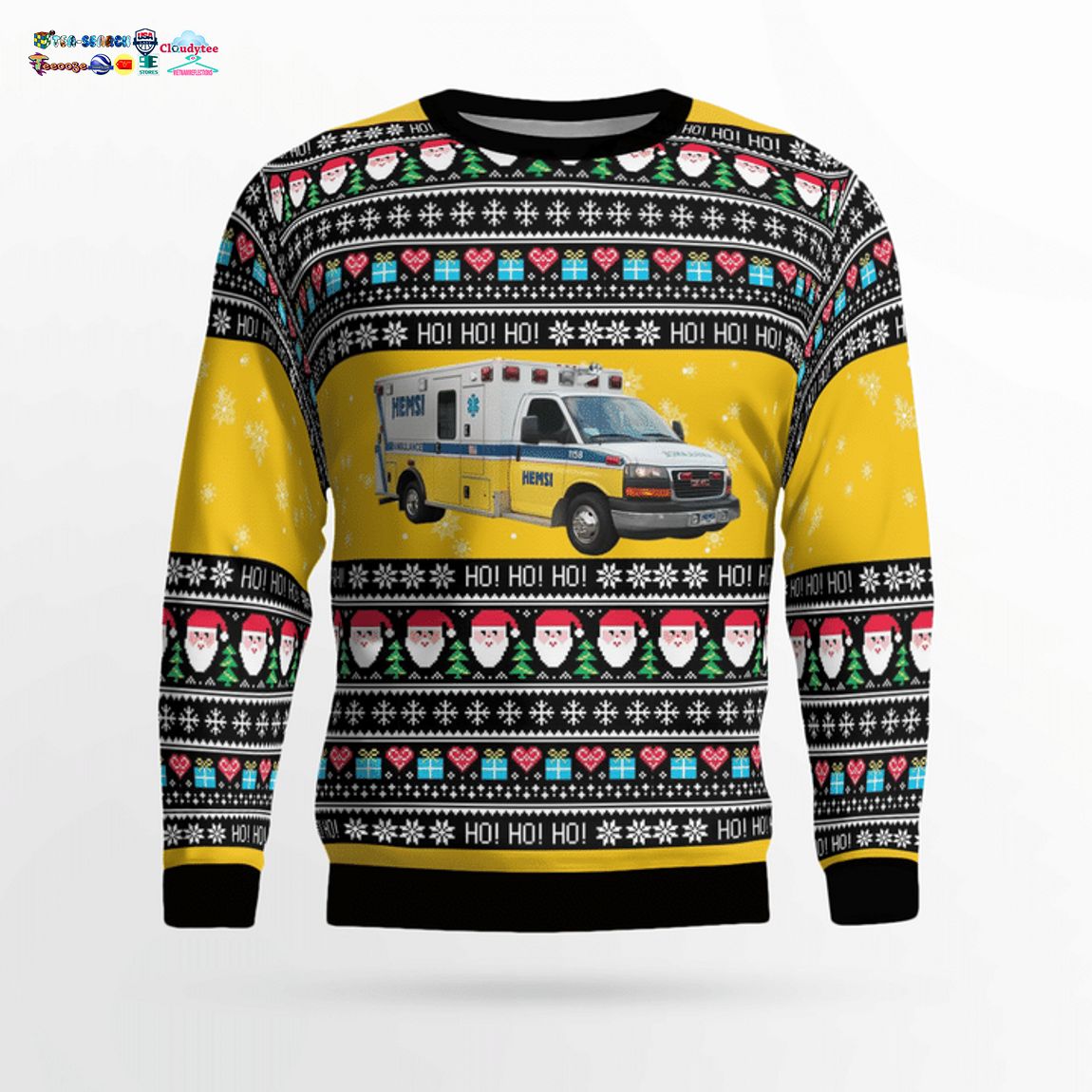 Alabama Huntsville EMS 3D Christmas Sweater