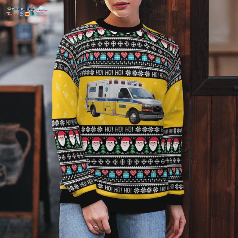 Alabama Huntsville EMS 3D Christmas Sweater - Looking so nice