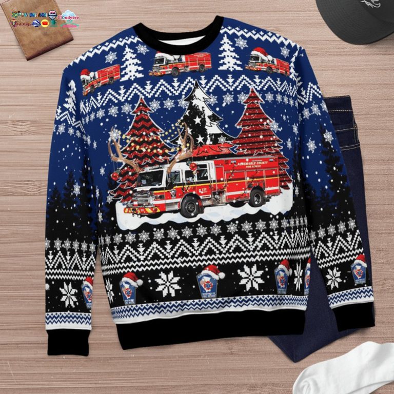 Albemarle County Fire Rescue 3D Christmas Sweater - Handsome as usual