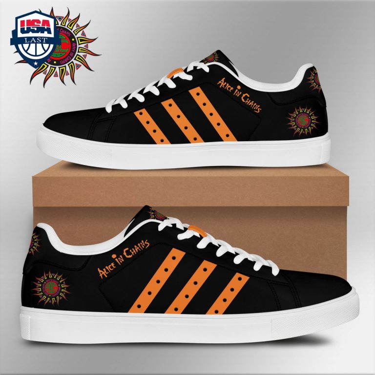 Alice In Chains Orange Stripes Style 2 Stan Smith Low Top Shoes - Long time