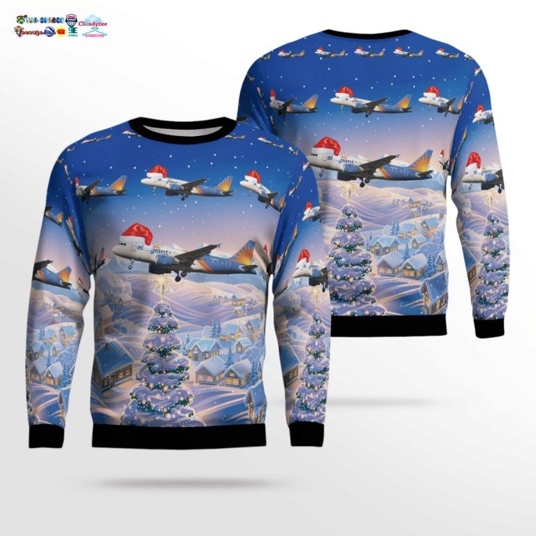 Allegiant Air Airbus A319-111 3D Christmas Sweater - Out of the world