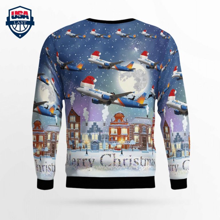 Allegiant Air Airbus A320-214 3D Christmas Sweater - This place looks exotic.