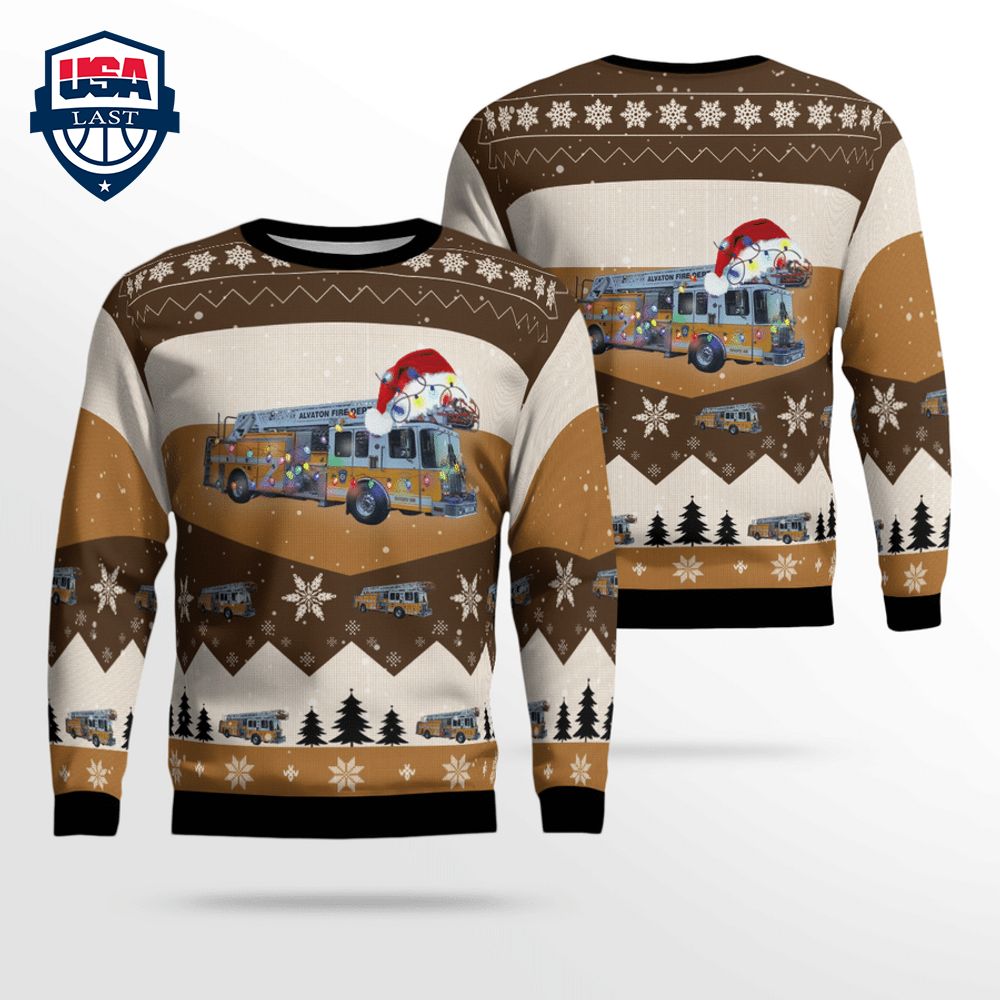 Alvaton Fire Department 3D Christmas Sweater – Saleoff