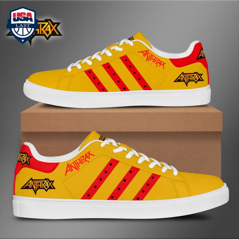 Anthrax Red Stripes Style 1 Stan Smith Low Top Shoes - Damn good