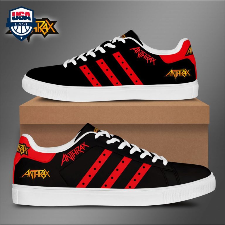 Anthrax Red Stripes Style 3 Stan Smith Low Top Shoes - Best couple on earth