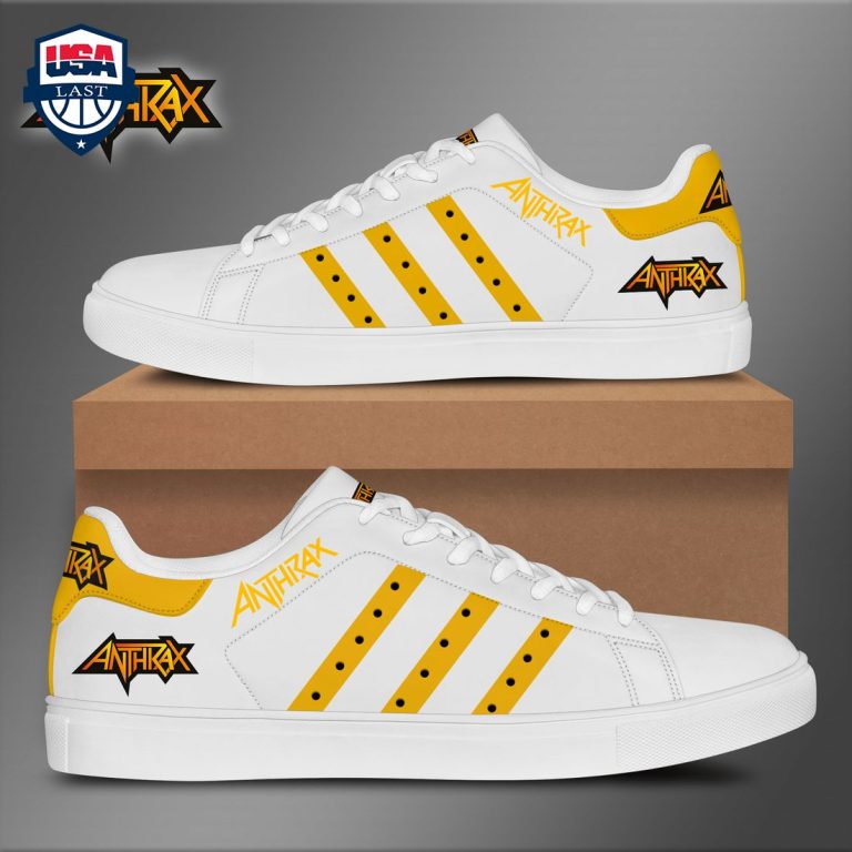 Anthrax Yellow Stripes Style 2 Stan Smith Low Top Shoes - You look handsome bro
