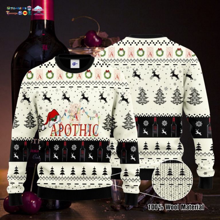 Apothic Santa Hat Ugly Christmas Sweater - Nice photo dude