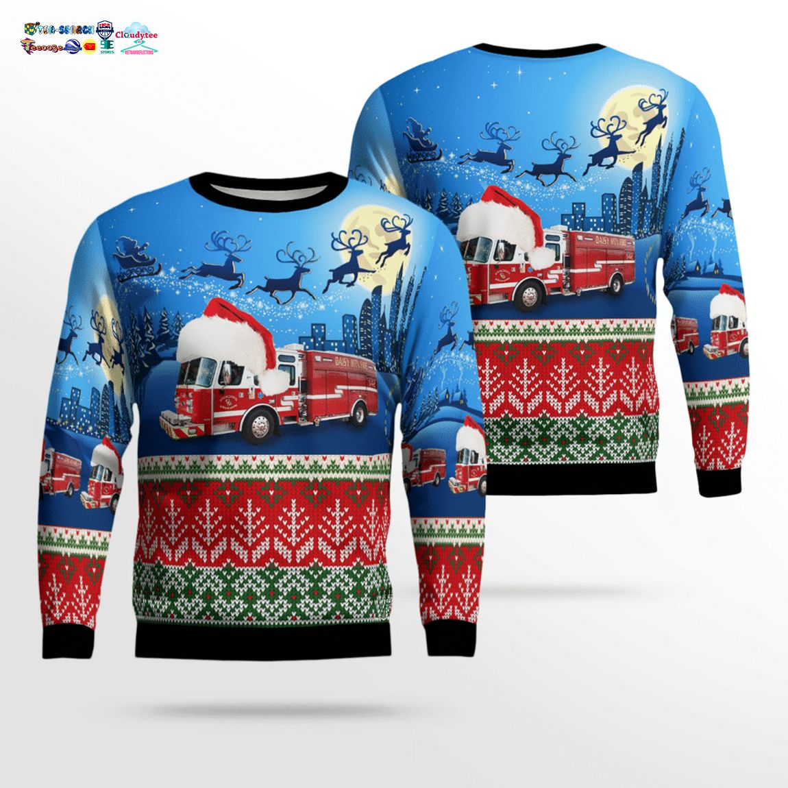 Arizona Daisy Mountain Fire & Medical Ver 4 3D Christmas Sweater