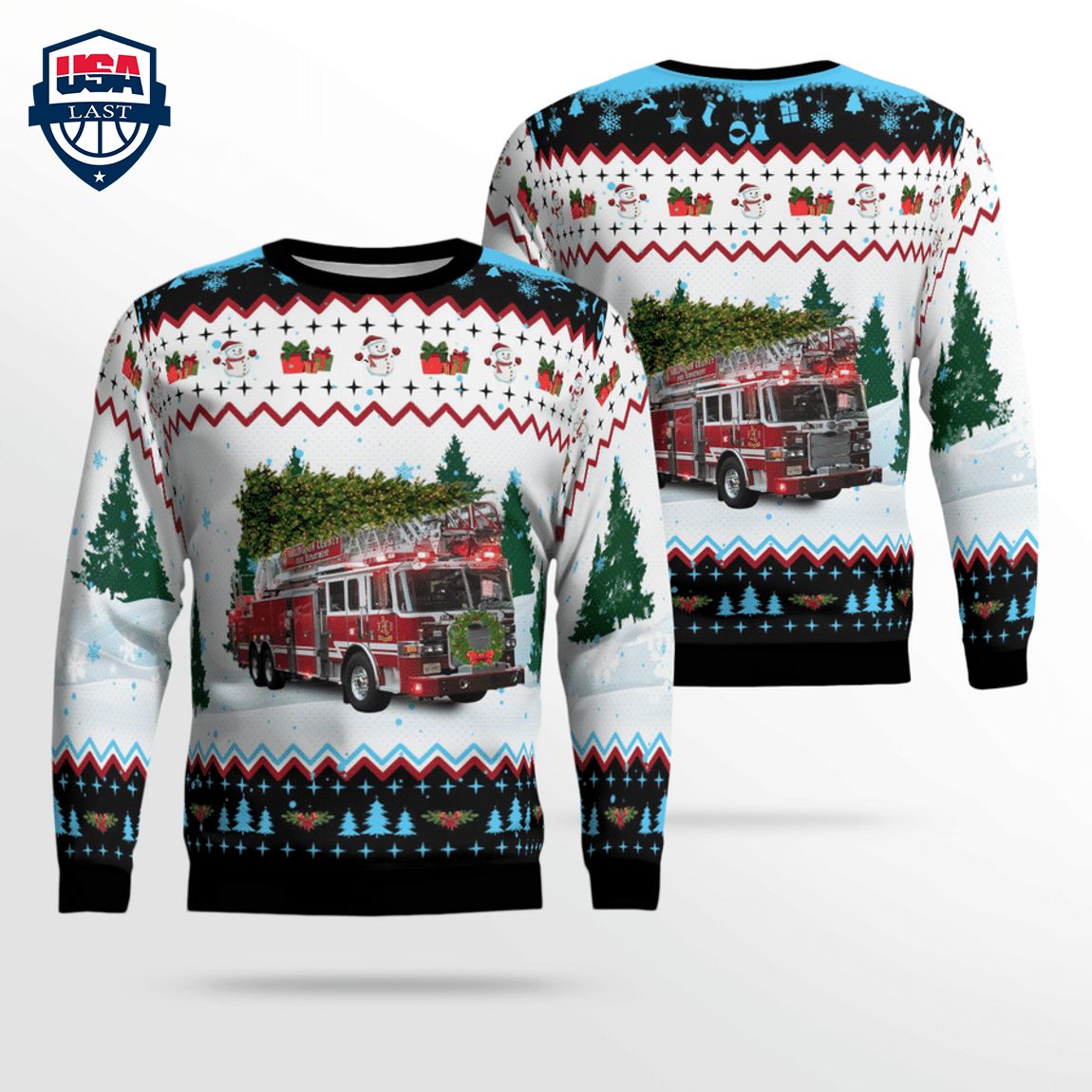 Arlington County Fire Department 3D Christmas Sweater – Saleoff