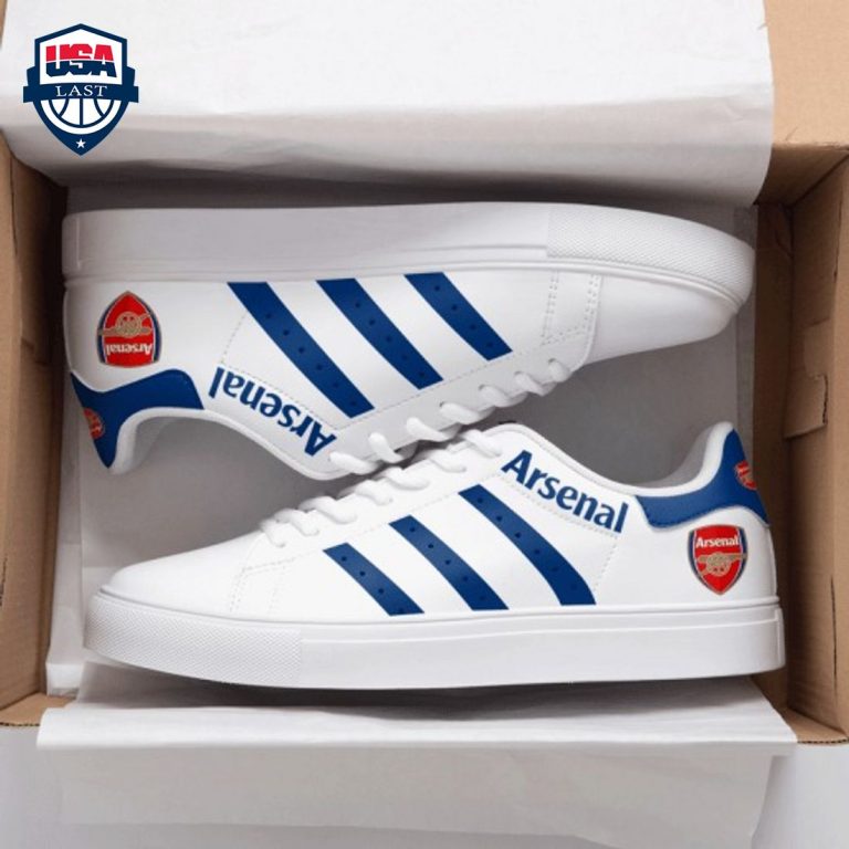 Arsenal FC Navy Stripes Style 1 Stan Smith Low Top Shoes - You look lazy