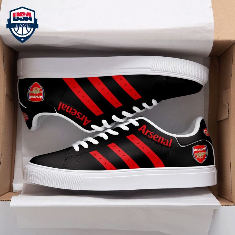 Arsenal FC Red Stripes Style 1 Stan Smith Low Top Shoes - Cuteness overloaded